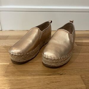 Sam Edelman Rose Gold Espadrille Slip-Ons 6.5